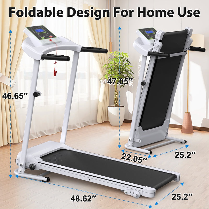 Folding Incline Treadmill 2.5HP with Bluetooth & Heart Rate Sensor