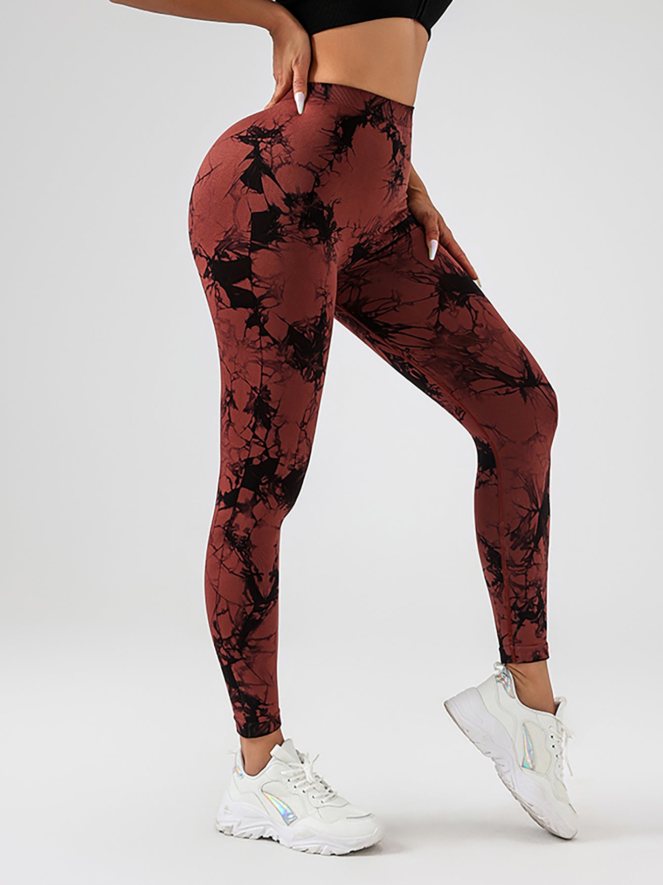 Tie-Dye High-Waist Yoga Leggings with Butt Lift