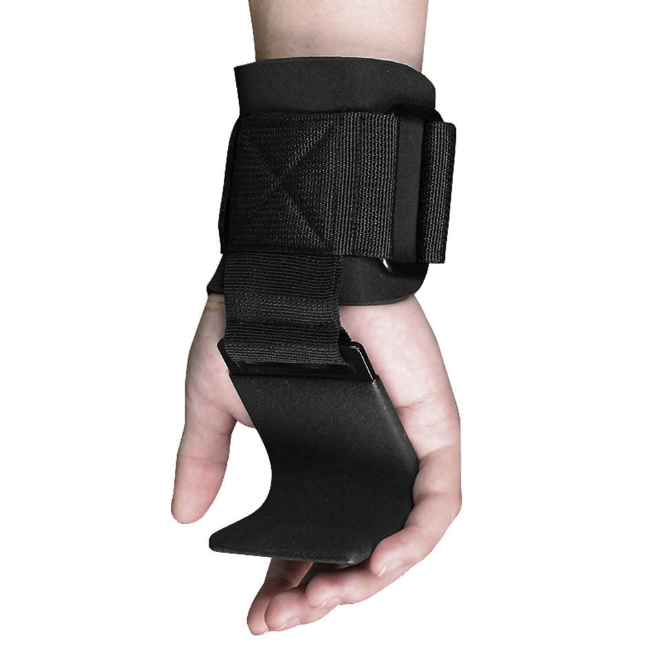 Padded Hook Grips with Wrist Wraps for Powerlifting