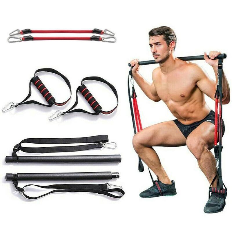 Pilates Bar Kit with Resistance Bands for Full-Body Toning