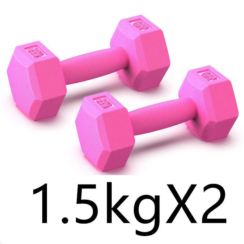 Rubberized Hex Dumbbells for Home Strength Training