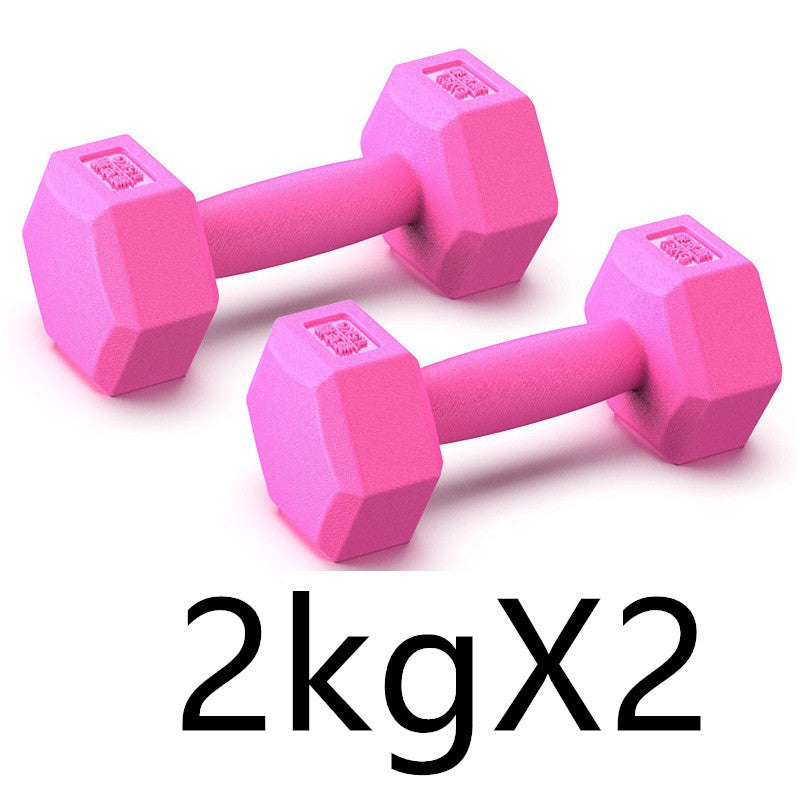 Rubberized Hex Dumbbells for Home Strength Training