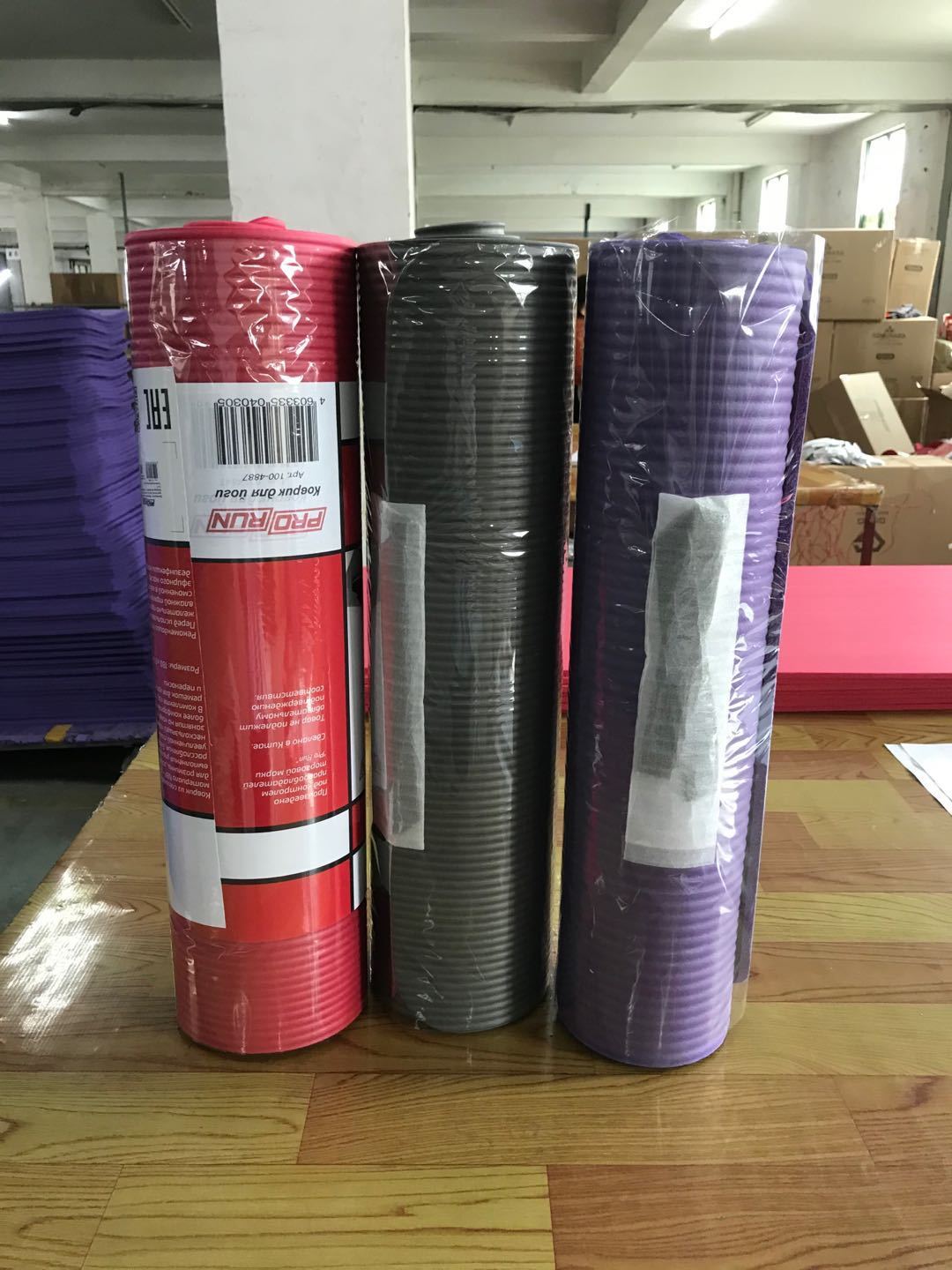 NBR Striped Yoga Mat, Extra Cushioned
