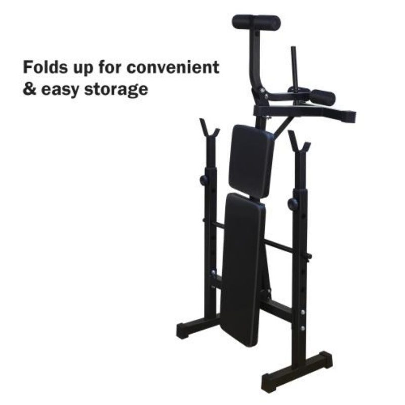 Olympic Weight Bench with Squat Rack for Home Gym