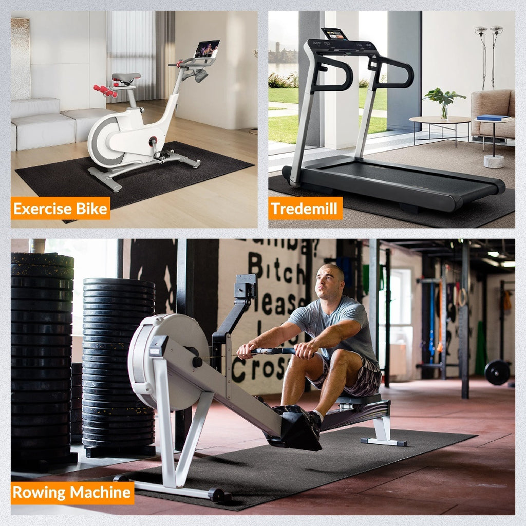 Only Supports Self Pickup  High Density Home Gym Treadmill Exercise Bike Equipment Mats, 1-4 Inch Thick, Multiple Sizes