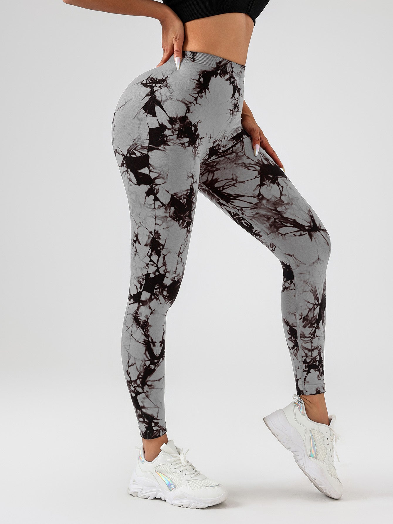 Tie-Dye High-Waist Yoga Leggings with Butt Lift