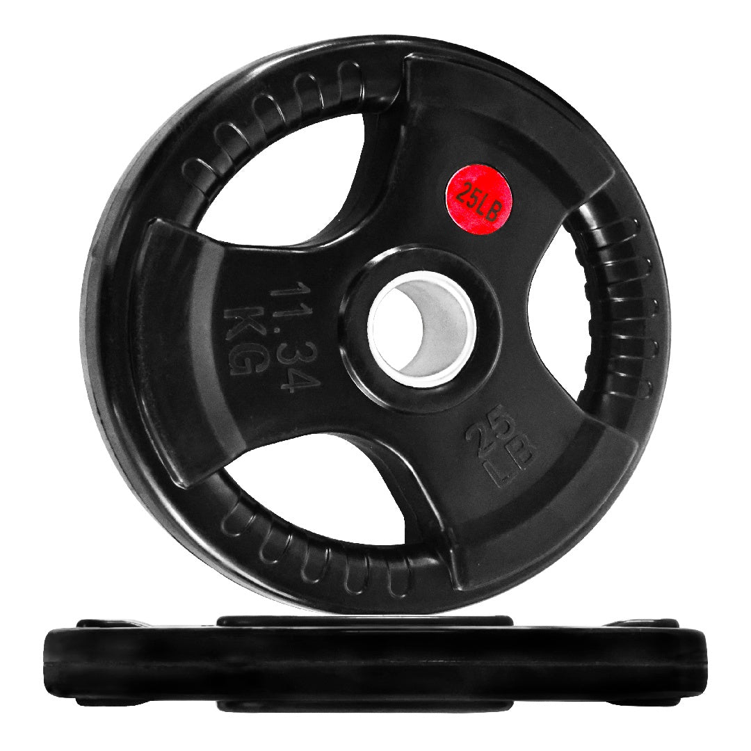 Rubber-Coated Cast Iron Weight Plates, Standard & Olympic