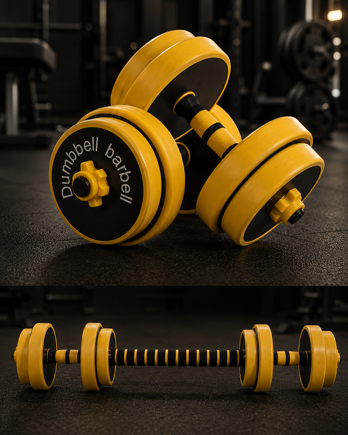 Adjustable Dumbbell & Barbell Weight Set