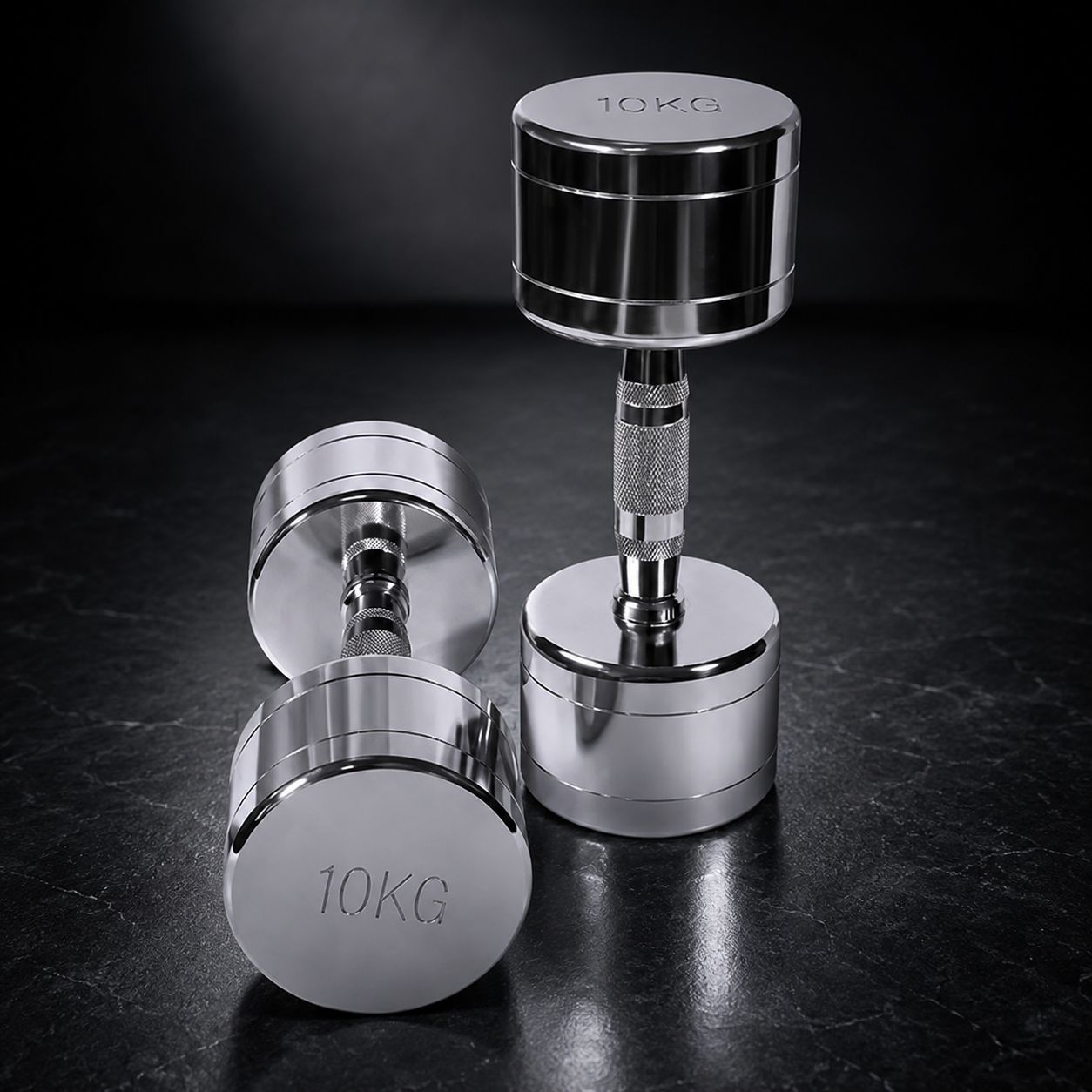 Chrome-Plated Steel Dumbbell Set for Home Gym