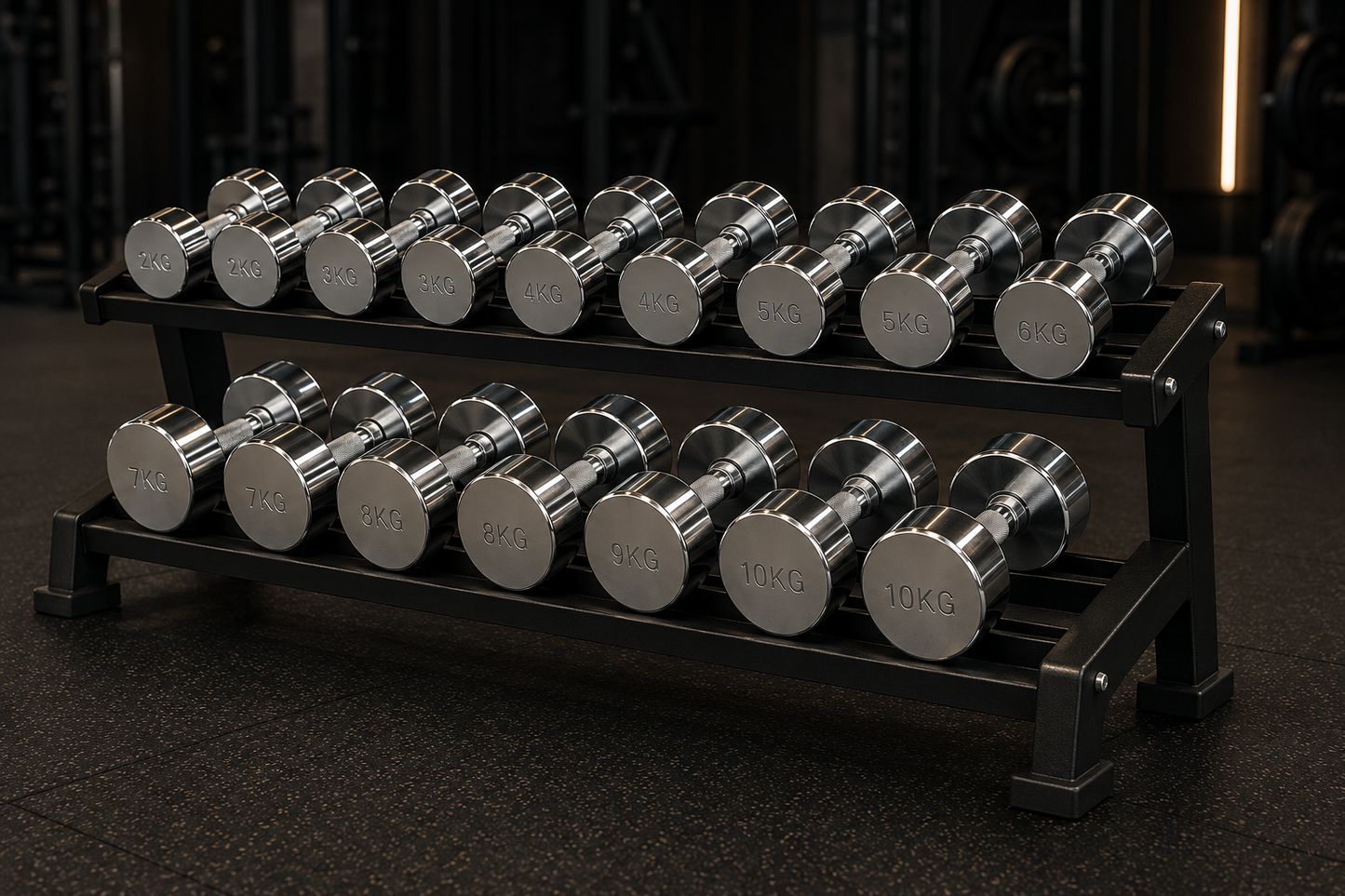 Chrome-Plated Steel Dumbbell Set for Home Gym