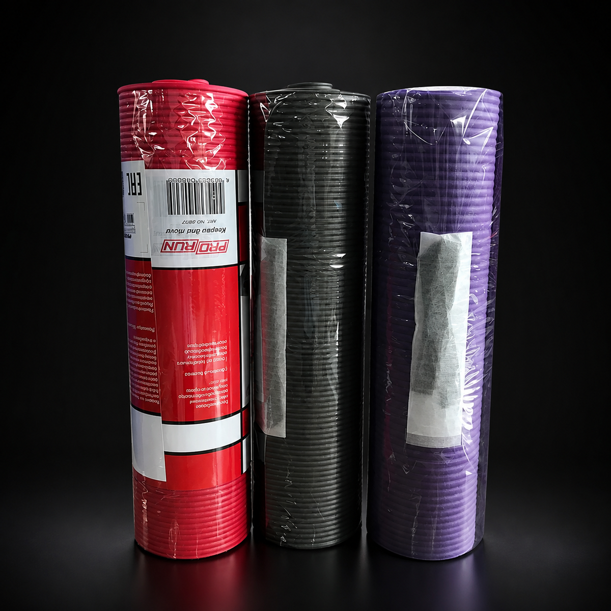 NBR Striped Yoga Mat, Extra Cushioned