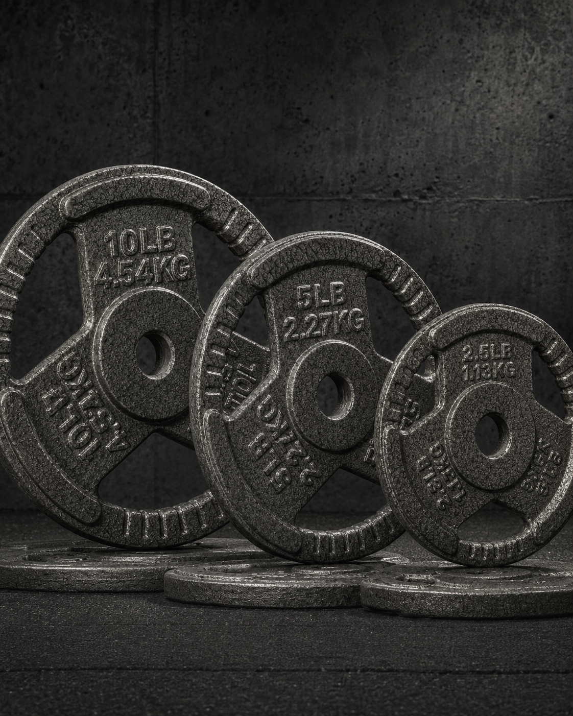1-Inch Standard Cast Iron Weight Plates