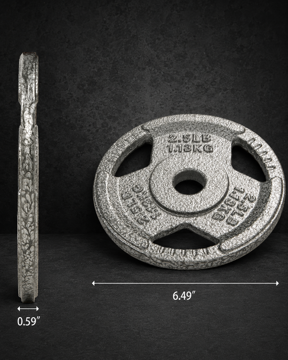 1-Inch Standard Cast Iron Weight Plates