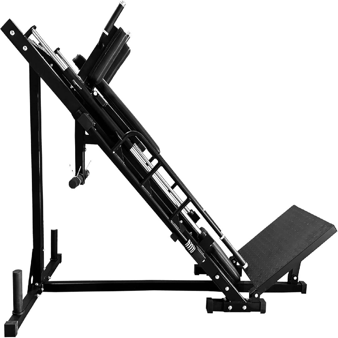 Adjustable Leg Press & Squat Machine with Weight Storage
